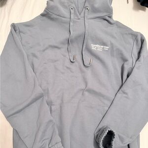 Manière De Voir Pale Blue Logo Pullover Hoodie